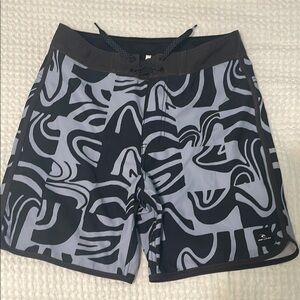 Rip Curl Black and Gray Kids Swim Trunks